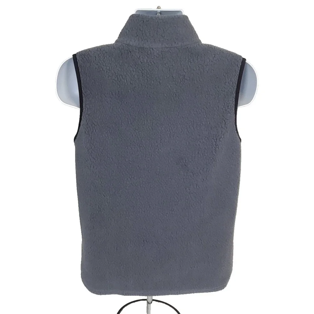 Under Armour Cold Gear Youth Large Gray Sherpa Vest Full Zip Loose Sleeveless